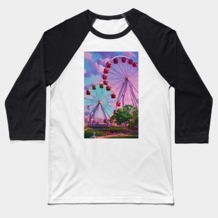 Dueling Ferris Wheels Baseball T-Shirt